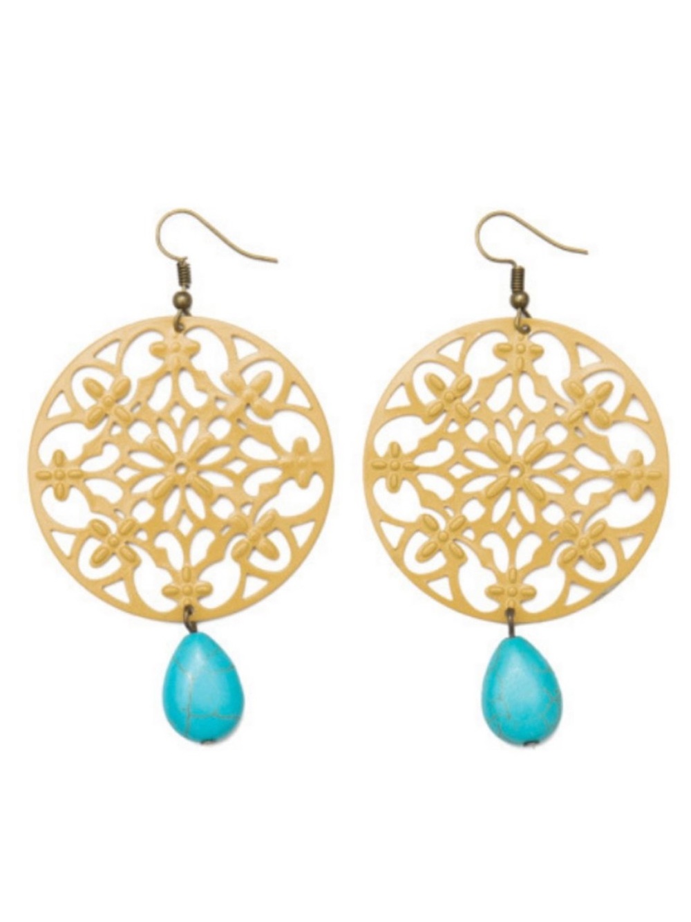 NEW Loris Filigree & Turquoise Earrings Plunder